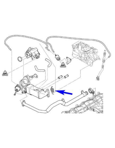 EGR paplāksne ar blīvi for BMW N47 N47S N57 N57S Diesel engines